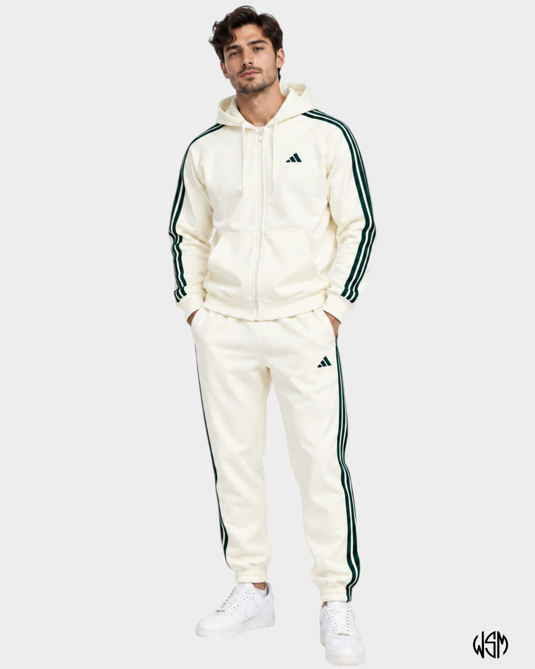 TUTA ADIDAS ESSENTILAS 3-STRIPES FUL ZIP HOODIE