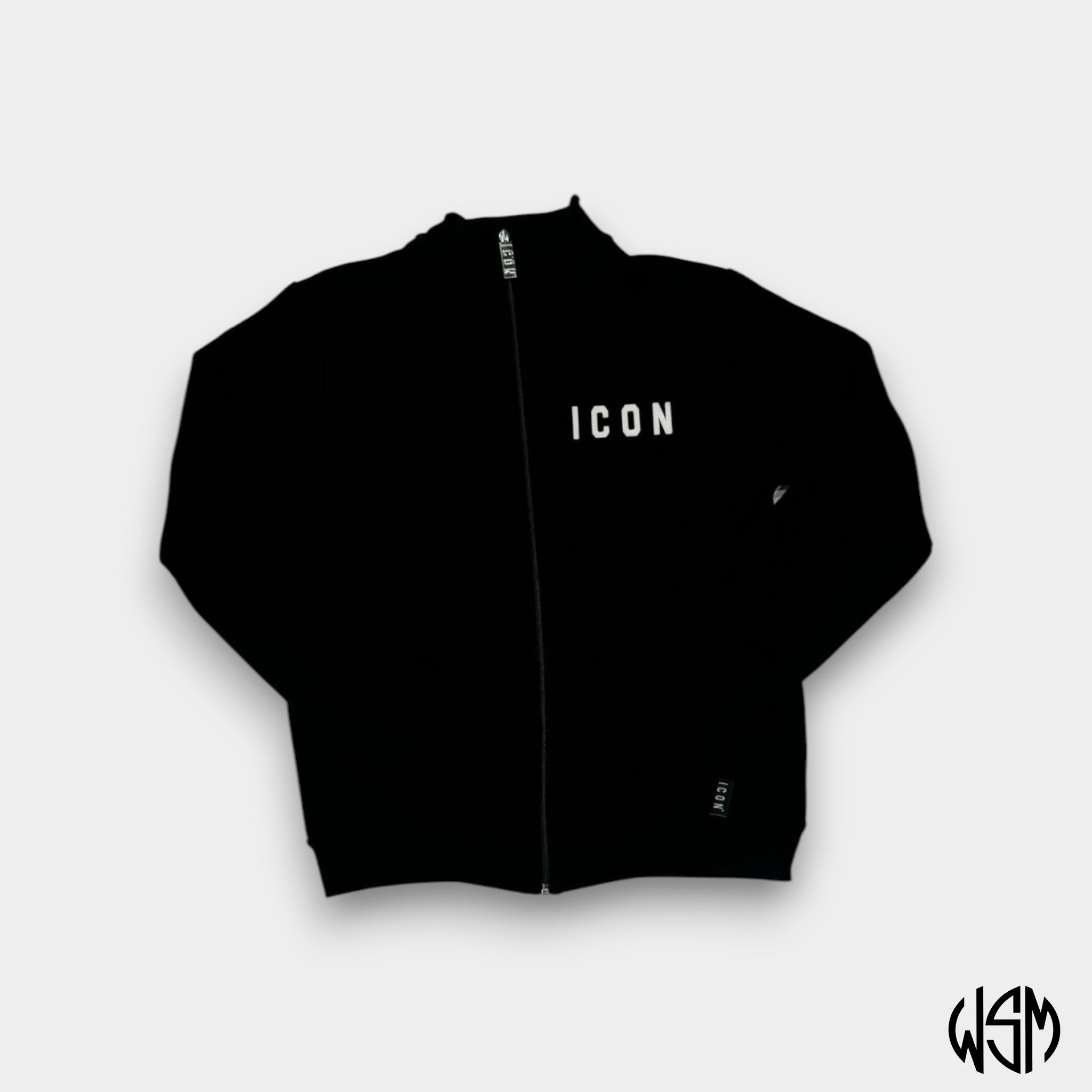 FELPA ICON C/ZIP C/COLLO ALTO C/LOGO DIETRO