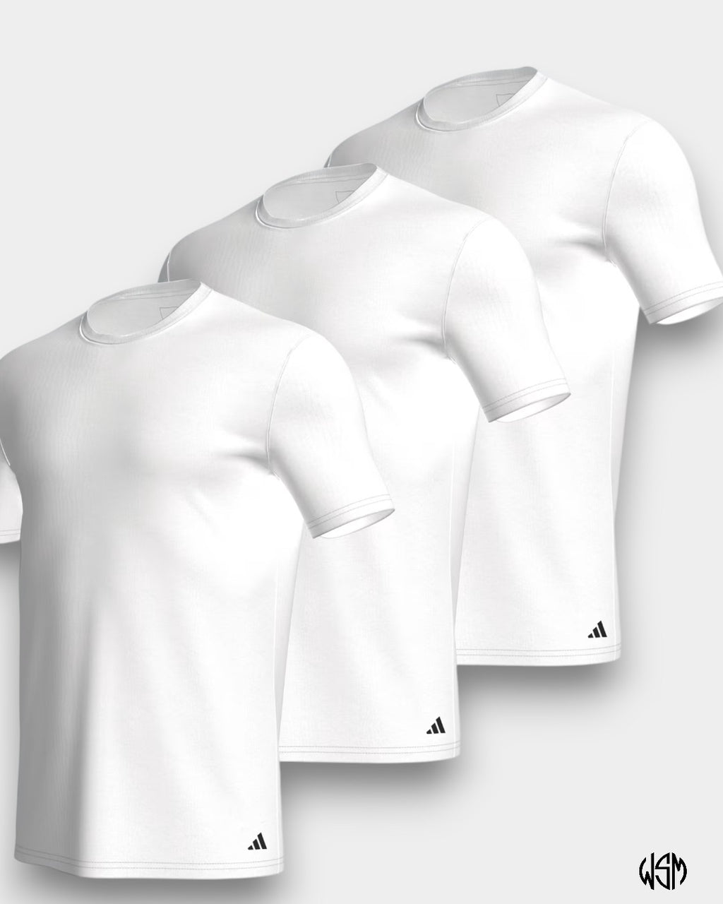 T-SHIRT ADIDAS GIROCOLLO ACTIVE IN COTONE (CONF. DA 3)