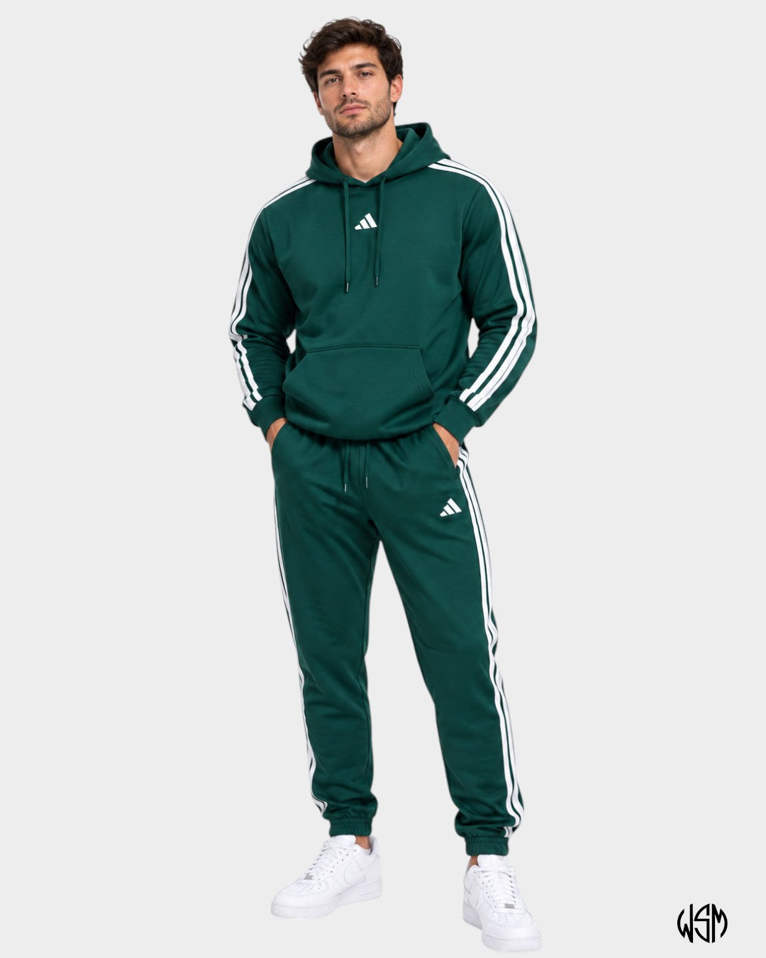 TUTA ADIDAS ESSENTIALS 3-STRIPESE FLEECE HOODIE