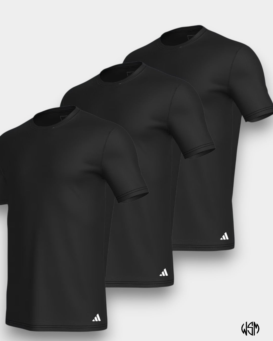 T-SHIRT ADIDAS GIROCOLLO ACTIVE IN COTONE (CONF. DA 3)