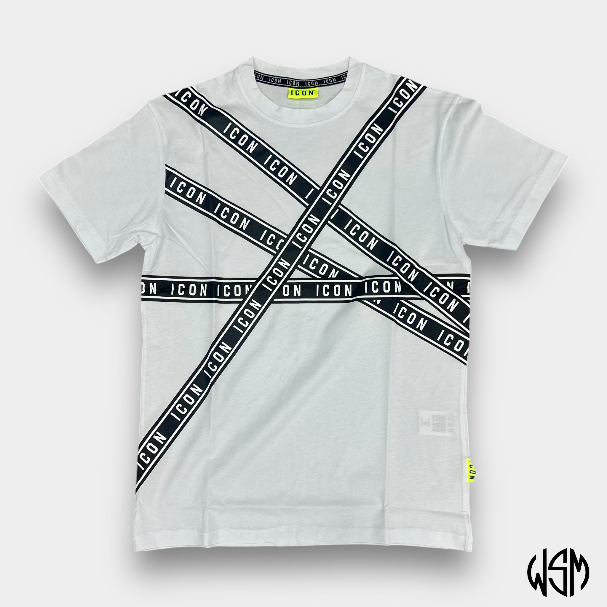ICON T-SHIRT C/STAMPA A STRISCE