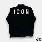FELPA ICON C/ZIP C/COLLO ALTO C/LOGO DIETRO