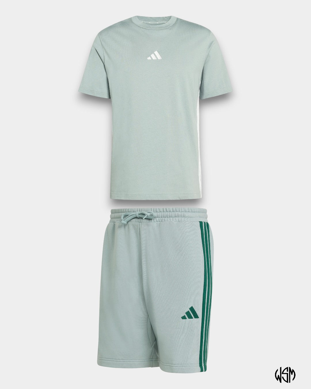 SET ADIDASS ESSENTIALS 3 STRIPES SINGLE JERSEY