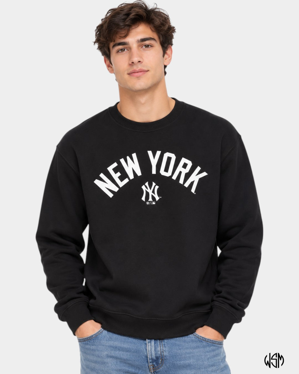 FELPA '47 GIROCOLLO NEW YORK YANKEES IMPRINT BURNSIDE